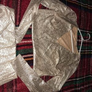 Crop top with matching skirt